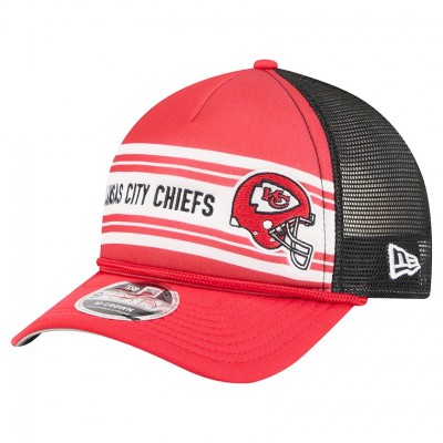 Бейсболка Kansas City Chiefs New Era Red Linear A-Frame 9FORTY