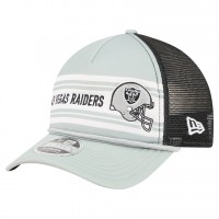Бейсболка Las Vegas Raiders New Era Silver Linear A-Frame 9FORTY