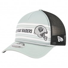 Бейсболка Las Vegas Raiders New Era Silver Linear A-Frame 9FORTY