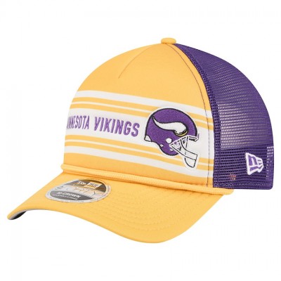 Бейсболка Minnesota Vikings New Era Gold Linear A-Frame 9FORTY