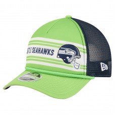 Бейсболка Seattle Seahawks New Era Neon Green Linear A-Frame 9FORTY