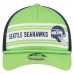 Бейсболка Seattle Seahawks New Era Neon Green Linear A-Frame 9FORTY