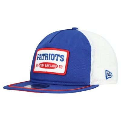 Бейсболка New England Patriots New Era Royal/White Patch 19TWENTY