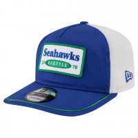 Бейсболка Seattle Seahawks New Era Royal/White Patch 19TWENTY