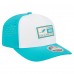 Бейсболка Miami Dolphins New Era White/Aqua Established Patch 9SEVENTY