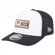 Бейсболка Cincinnati Bengals New Era White/Black Established Patch 9SEVENTY