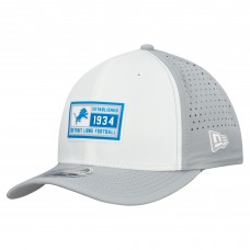Бейсболка Detroit Lions New Era White/Silver Established Patch 9SEVENTY
