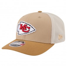 Бейсболка Kansas City Chiefs New Era Light Beige Two-Tone Trucker 9SEVENTY