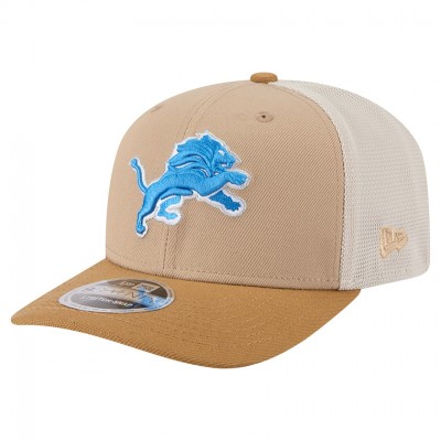 Бейсболка Detroit Lions New Era Light Beige Two-Tone Trucker 9SEVENTY