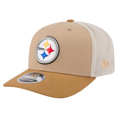 Бейсболка Pittsburgh Steelers New Era Light Beige Two-Tone Trucker 9SEVENTY