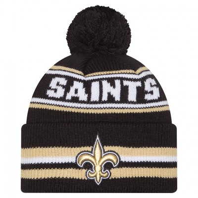 Шапка с помпоном New Orleans Saints New Era Black Classic