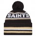 Шапка с помпоном New Orleans Saints New Era Black Classic