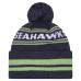 Шапка с помпоном Seattle Seahawks New Era College Navy Classic
