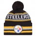 Шапка с помпоном Pittsburgh Steelers New Era Black Classic Шапка с помпоном Pittsburgh Steelers New Era Black Classic