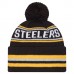 Шапка с помпоном Pittsburgh Steelers New Era Black Classic