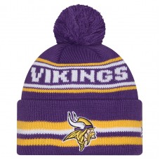 Шапка с помпоном Minnesota Vikings New Era Purple Classic