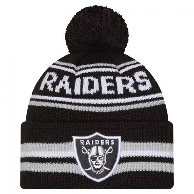 Шапка с помпоном Las Vegas Raiders New Era Black Classic
