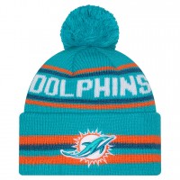 Шапка с помпоном Miami Dolphins New Era Aqua Classic