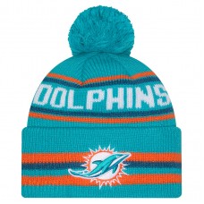 Шапка с помпоном Miami Dolphins New Era Aqua Classic