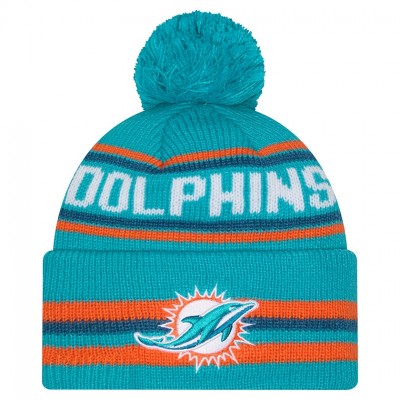 Шапка с помпоном Miami Dolphins New Era Aqua Classic