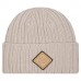 Kansas City Chiefs New Era Light Beige Logo Applique Cuffed Knit Hat