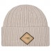 New England Patriots New Era Light Beige Logo Applique Cuffed Knit Hat