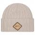 Seattle Seahawks New Era Light Beige Logo Applique Cuffed Knit Hat