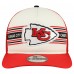 Бейсболка Kansas City Chiefs New Era Cream/Red Banner A-Frame 9FIFTY Snapback