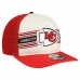 Бейсболка Kansas City Chiefs New Era Cream/Red Banner A-Frame 9FIFTY Snapback