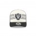 Бейсболка Las Vegas Raiders New Era Cream/Black Banner A-Frame 9FIFTY Trucker Snapback
