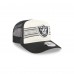 Бейсболка Las Vegas Raiders New Era Cream/Black Banner A-Frame 9FIFTY Trucker Snapback