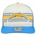 Бейсболка Los Angeles Chargers New Era Cream/Powder Blue Banner A-Frame 9FIFTY Snapback