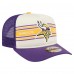 Бейсболка Minnesota Vikings New Era Cream/Purple Banner A-Frame 9FIFTY Trucker Snapback