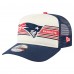 Бейсболка New England Patriots New Era Cream/Navy Banner A-Frame 9FIFTY Trucker Snapback