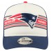 Бейсболка New England Patriots New Era Cream/Navy Banner A-Frame 9FIFTY Trucker Snapback