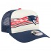Бейсболка New England Patriots New Era Cream/Navy Banner A-Frame 9FIFTY Trucker Snapback