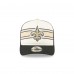 Бейсболка New Orleans Saints New Era Cream/Black Banner A-Frame 9FIFTY Trucker Snapback