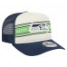 Бейсболка Seattle Seahawks New Era Cream/College Navy Banner A-Frame 9FIFTY Trucker Snapback