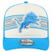 Бейсболка Detroit Lions New Era Cream/Blue Banner A-Frame 9FIFTY Trucker Snapback