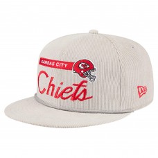Бейсболка Kansas City Chiefs New Era Gray Cord Rope Corduroy 9FIFTY Snapback