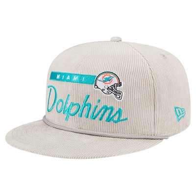 Бейсболка Miami Dolphins New Era Gray Cord Rope Corduroy 9FIFTY Snapback