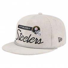 Бейсболка Pittsburgh Steelers New Era Gray Cord Rope Corduroy 9FIFTY Snapback