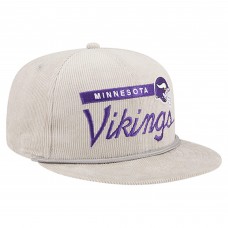 Бейсболка Minnesota Vikings New Era Gray Cord Rope Corduroy 9FIFTY Snapback