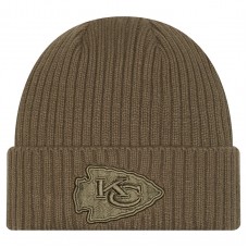 Kansas City Chiefs New Era Olive Color Pack Cuffed Knit Hat