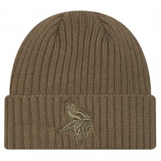 Minnesota Vikings New Era Olive Color Pack Cuffed Knit Hat