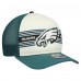 Подростковая Philadelphia Eagles New Era Cream/Midnight Green Banner 9FIFTY A-Frame Adjustable Trucker Hat