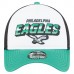 Toddler Philadelphia Eagles New Era White/Kelly Green Throwback Streak 9FORTY A-Frame Adjustable Hat