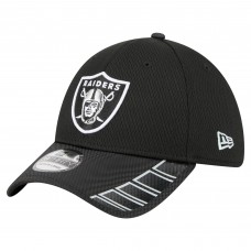 Бейсболка Las Vegas Raiders New Era Black Visor Hit 39THIRTY