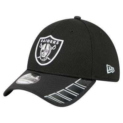 Бейсболка Las Vegas Raiders New Era Black Visor Hit 39THIRTY