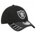 Бейсболка Las Vegas Raiders New Era Black Visor Hit 39THIRTY
